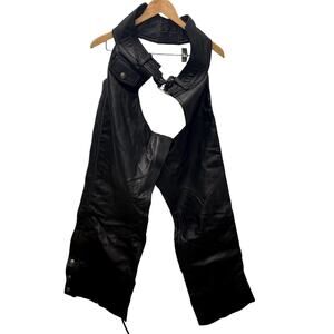 Harley Davidson Womens Black Leather Chaps Size L